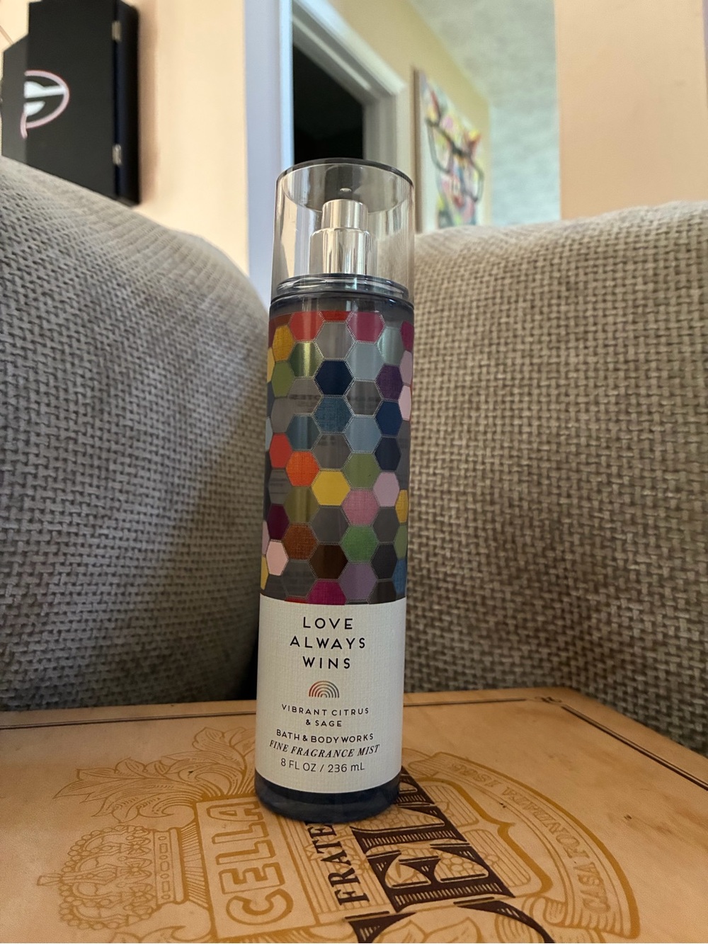 Bath & Body Works Love Always Wins Multicolor Hexagon Pattern Fragrance Mist